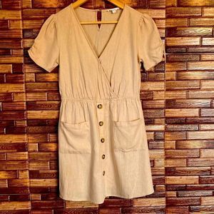 E&M mini linen  boho dress